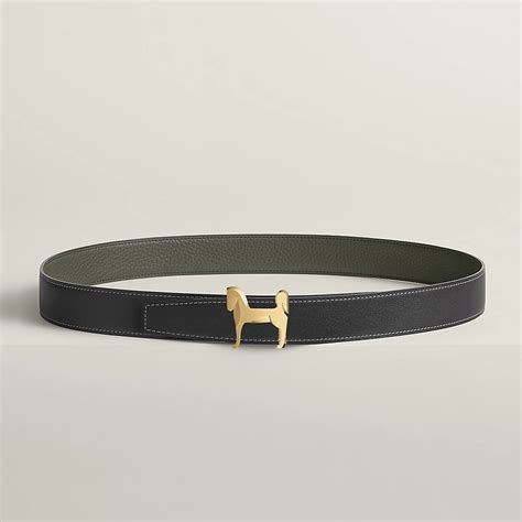 Panache belt buckle & Leather strap 32 mm 